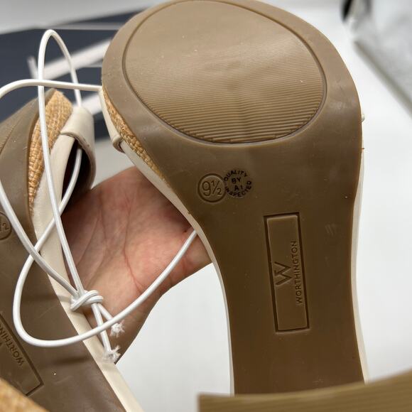 Worthington Womens Lynch Heeled Sandals Ivory Size 9.5M - Picture 12 of 15